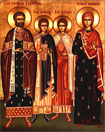 Sveti Eustahije s obitelji